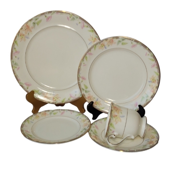 MIKASA MORNING GLORY 5 PC DINNERWARE SETTING FOR 1 - Picture 4 of 5
